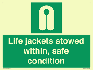 Life jackets stowed within
